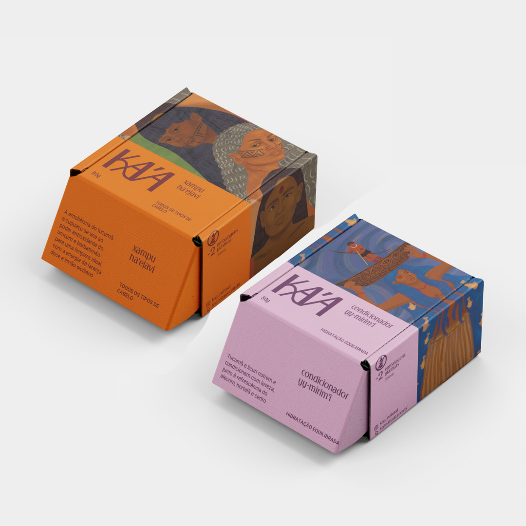 Kit real KA’A com xampu e condicionador sólidos